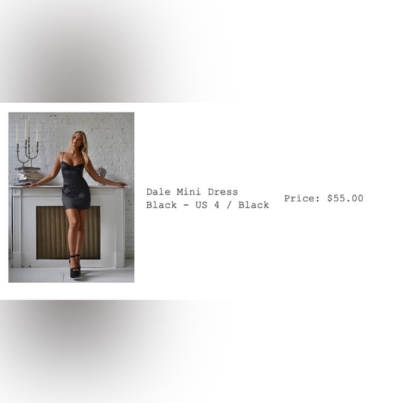 Princess Polly Black Dress - Picture 2 of 2